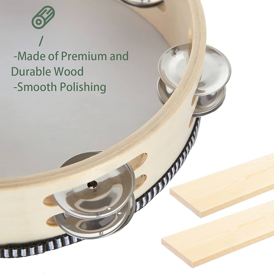 Amazon.com: EOEXN 3 Pack 8 inch Tambourine for Adults, Wood